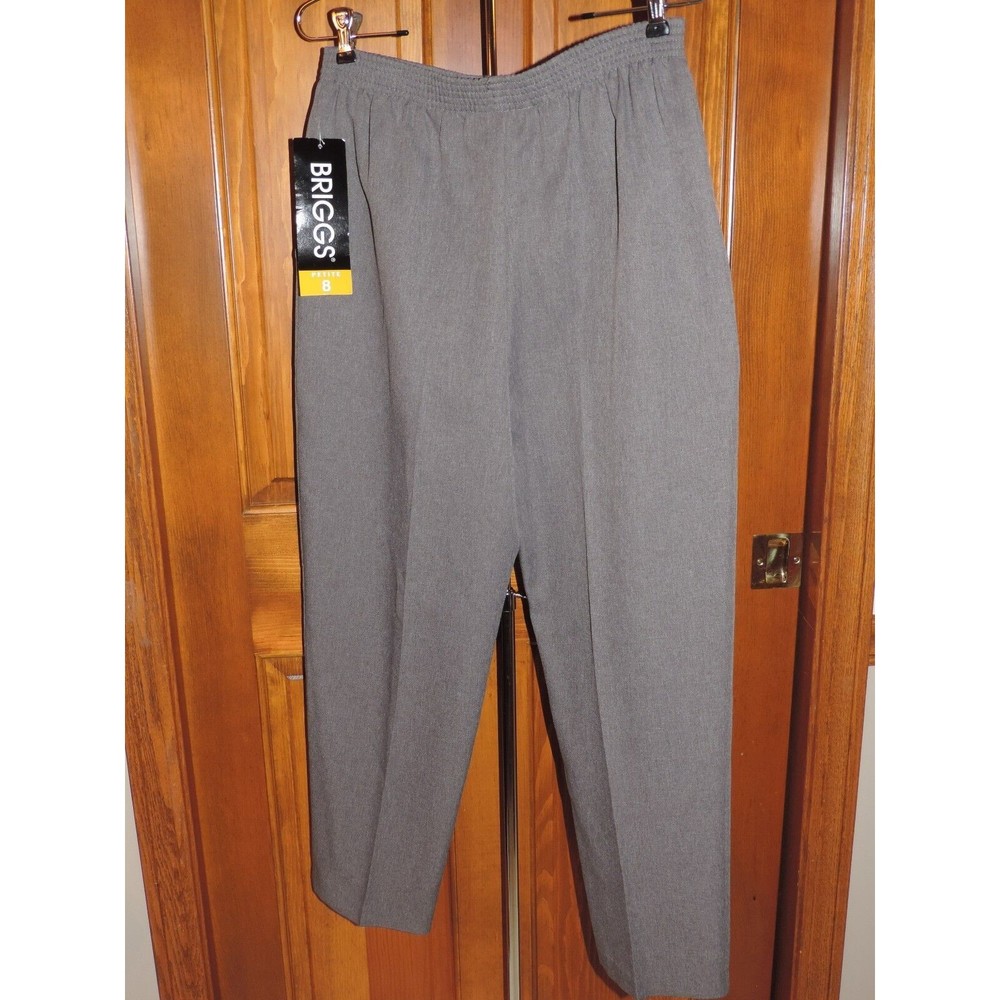 Briggs Pants 8P Women's Heather Gray Stretch Pants Size 8 Petite - Picture 4 of 6